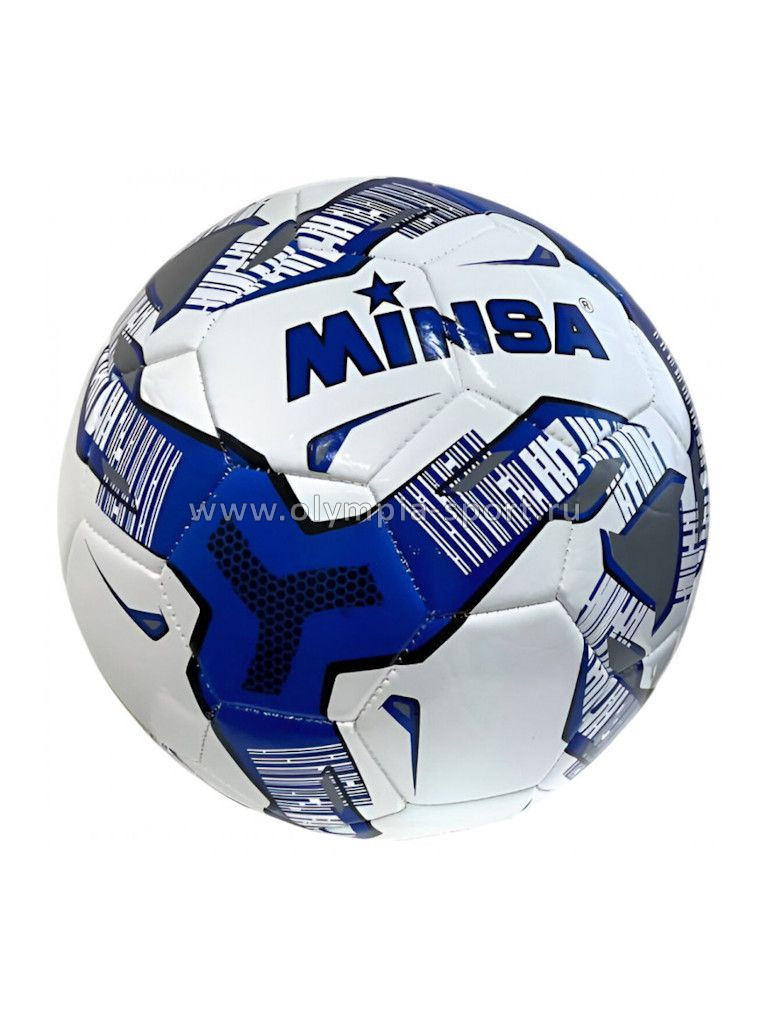 Мяч футбольный Minsa B5-9076 №5 E43200 ПУ (синий)