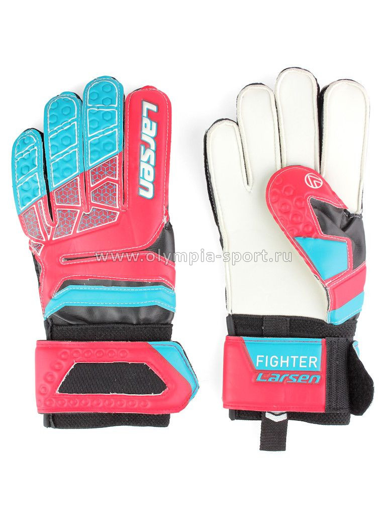 Перчатки вратарские Larsen Fighter красный/голубой р.8