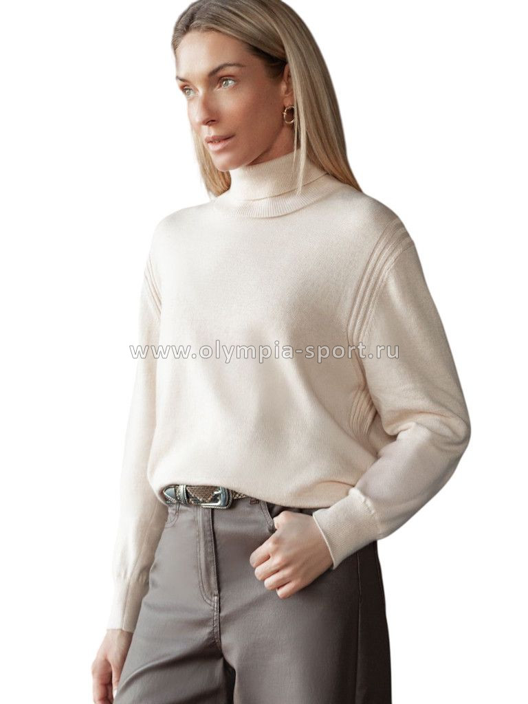 Свитер женский Vilatte D34.199 бежевый меланж