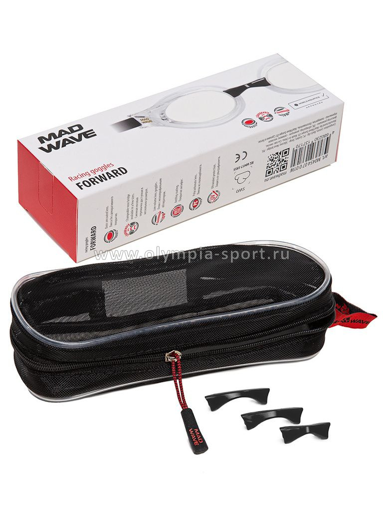 Очки для плавания стартовые Mad Wave Forward, Black