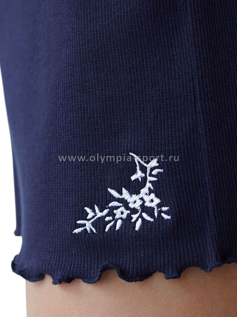 Шорты женские Vilatte D48.011 т.синий_цветы