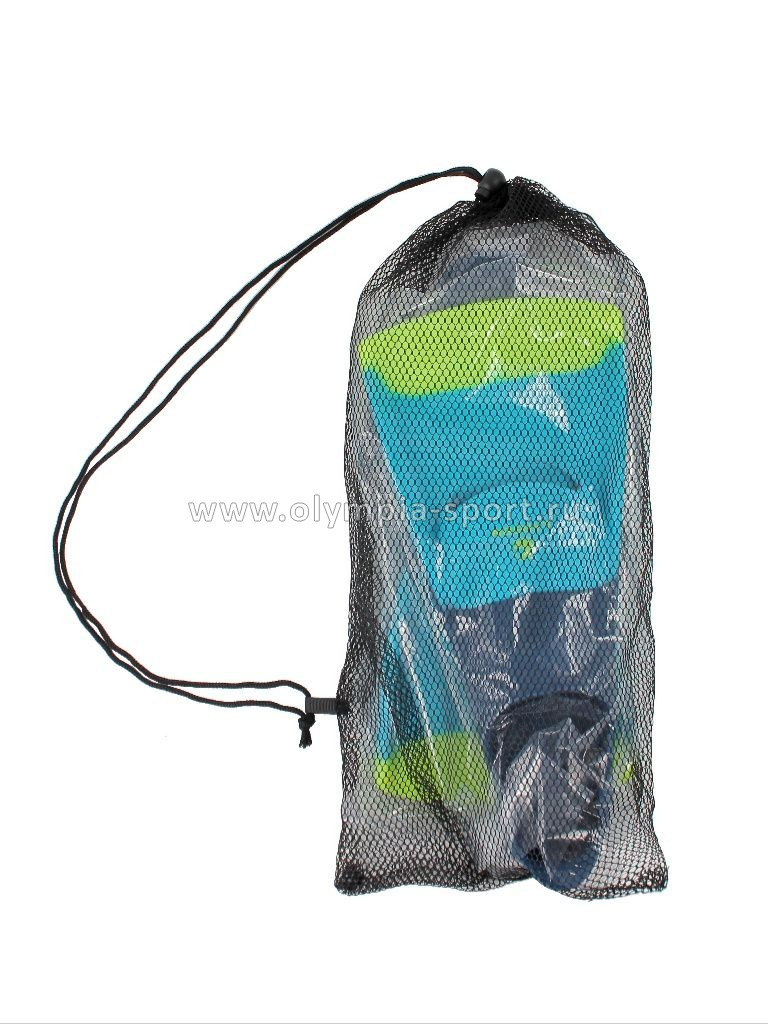 Ласты укороченные силиконовые Larsen 6985 синий/голубой/салатовый